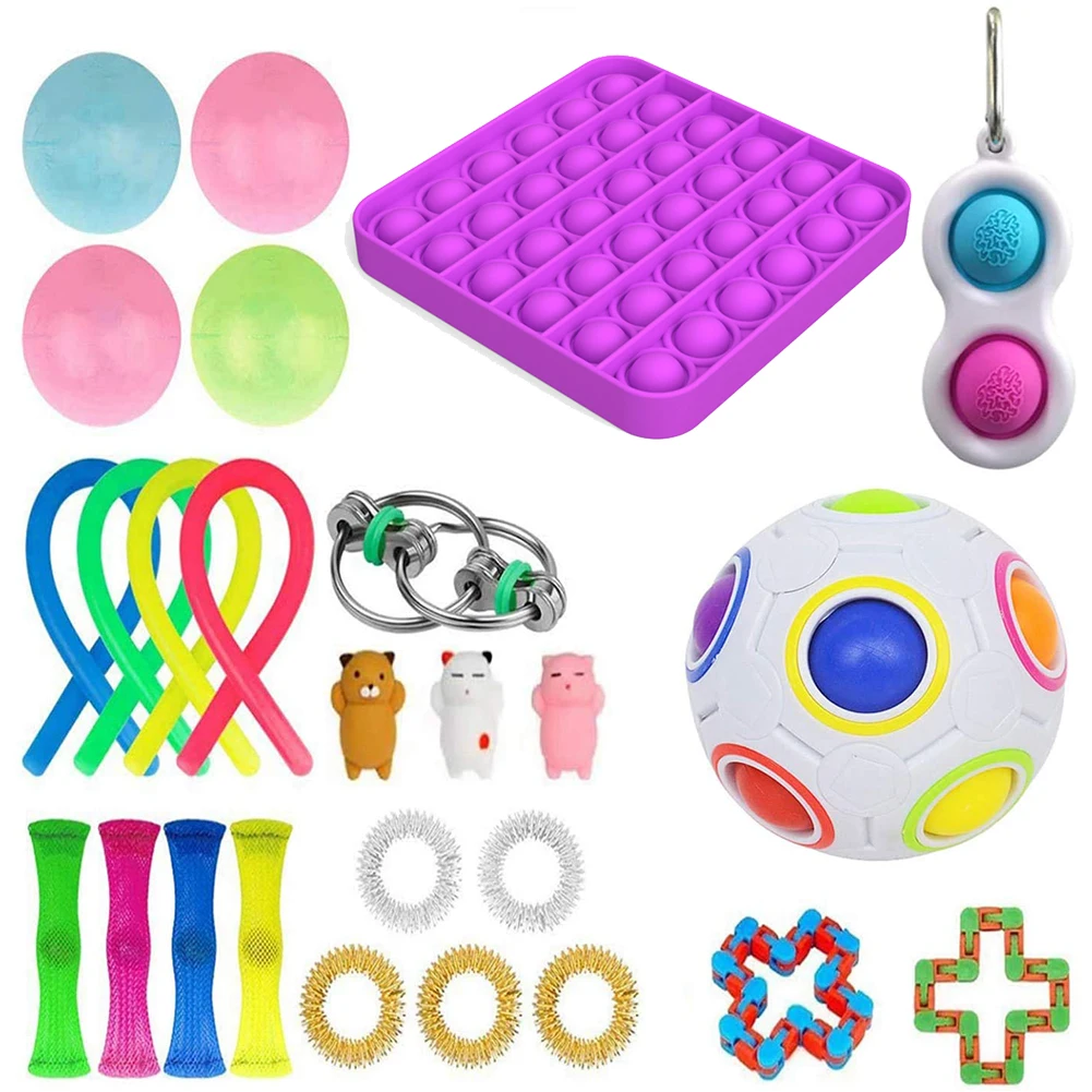 Fidget Toys Anti Stress Set Stretchy Strings Push Gift Pack Adults Children Squishy Sensory Antistress Relief Figet Toys
Fidget Toys Anti Stress Set Stretchy Strings Push Gift Pack Adults Children Squishy Sensory Antistress Relief Figet Toys