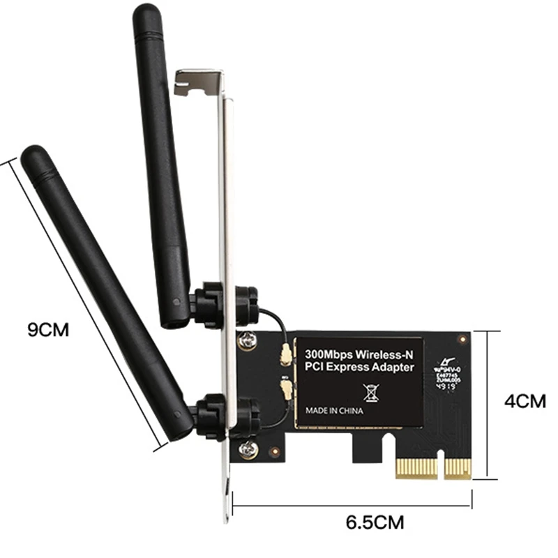 300Mbps Wireless WIFI Adapter Network Card PCI Express WIFI WLAN Card with RTL8192EE WiFi Receiver 2DB Wifi Antenna
300Mbps Wireless WIFI Adapter Network Card PCI Express WIFI WLAN Card with RTL8192EE WiFi Receiver 2DB Wifi Antenna