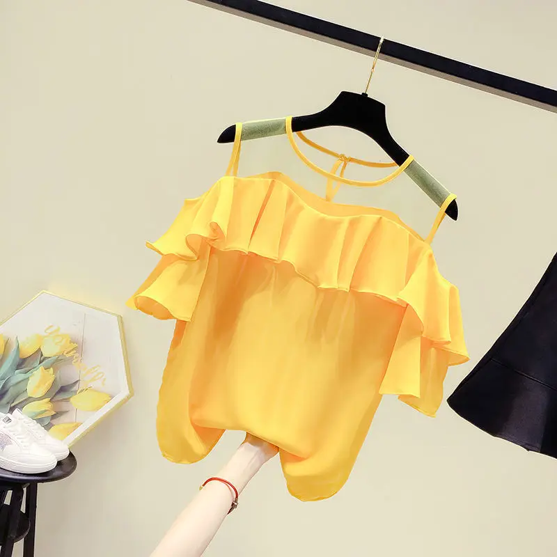 Summer fashion chiffon shirt women 2021 new off-shoulder western short-sleeved shirt loose and thin ruffled bottoming shirt
Summer fashion chiffon shirt women 2021 new off-shoulder western short-sleeved shirt loose and thin ruffled bottoming shirt