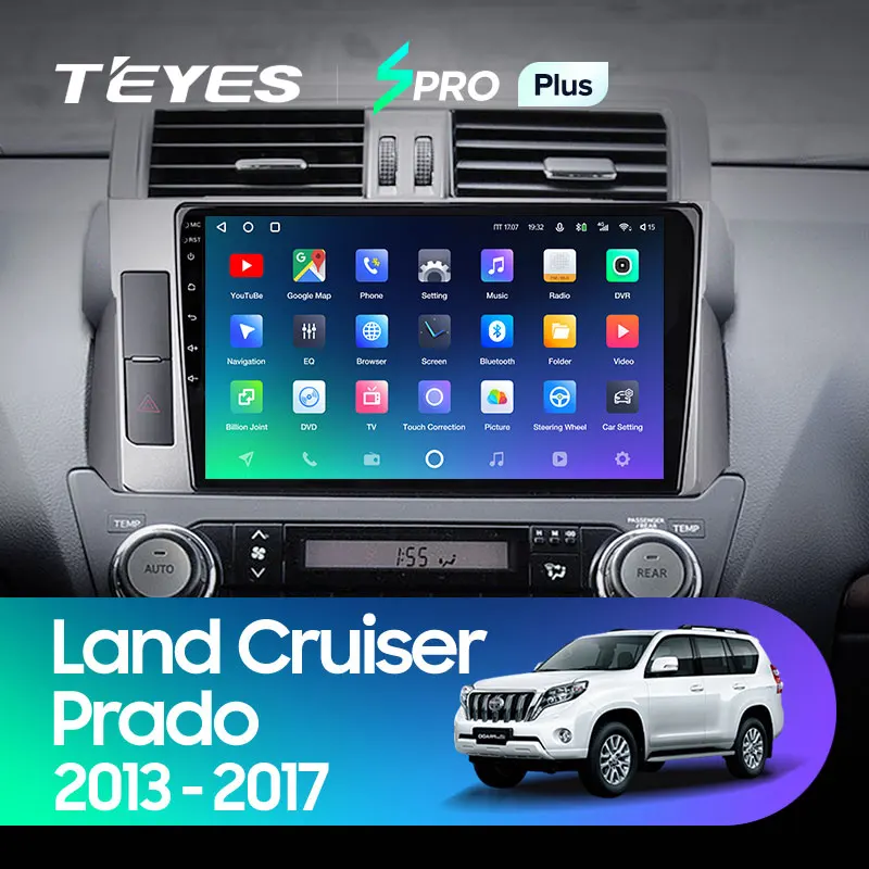 TEYES SPRO Plus Штатная магнитола For Тойота Ленд Крузер Прадо Toyota Land Cruiser Prado 150 2013 2017 Android