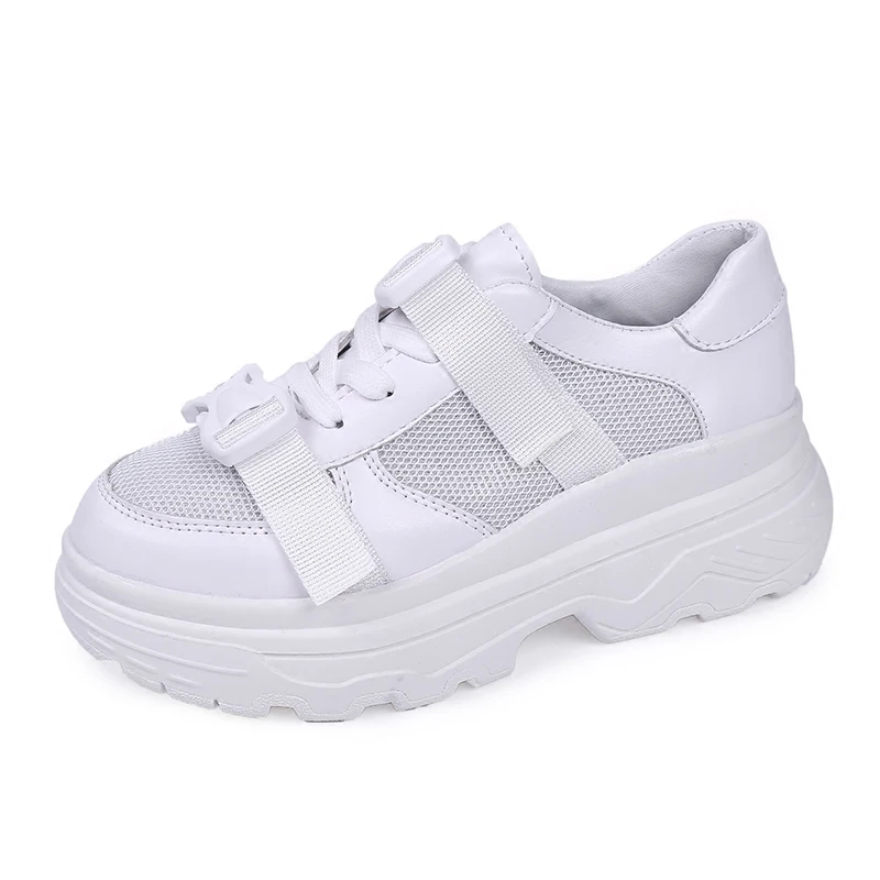 Dropshipping Women Buckle Platform Casual Shoes Trend Women White Chunky Sneakers Mesh Breathable High Street Ladies Shoes 
Dropshipping Women Buckle Platform Casual Shoes Trend Women White Chunky Sneakers Mesh Breathable High Street Ladies Shoes