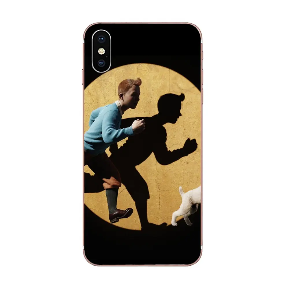 Для sony Xperia Z Z1 Z2 Z3 Z4 Z5 compact Mini M2 M4 M5 T3 E3 E5 XA XA1 XZ Premium Colorful Tintin Ddark Illustration Moon Dog | Мобильные