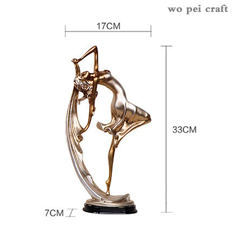 Painted Female Dancer Resin Figure Statue Desktop Decoration Golden Portrait Statuette Crafts Ornaments Home Decor Modern
Painted Female Dancer Resin Figure Statue Desktop Decoration Golden Portrait Statuette Crafts Ornaments Home Decor Modern