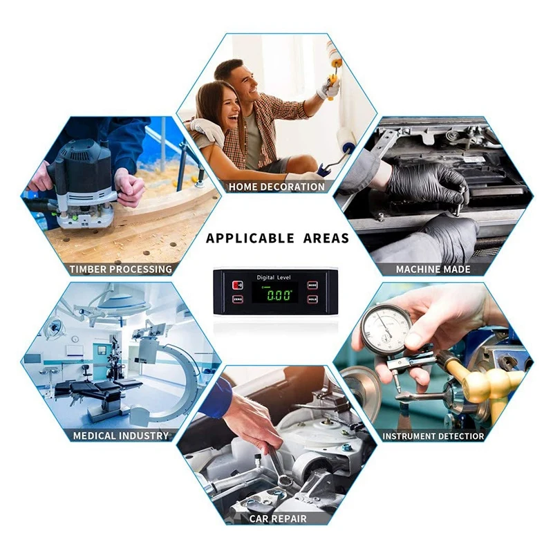 Electronic Inclinometer Digital Protractor Level/Angle Finder and Gauge Tools Waterproof IP65 Precision Smart Level
Electronic Inclinometer Digital Protractor Level/Angle Finder and Gauge Tools Waterproof IP65 Precision Smart Level