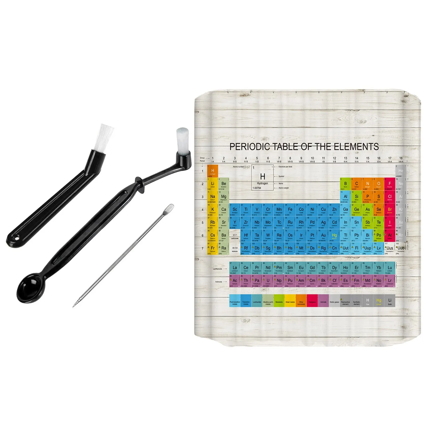 3Pcs Coffee Machine Cleaning Brush And Spoon Tool Set With Periodic Table Of Chemical Elements Bathroom Shower Curtain
3Pcs Coffee Machine Cleaning Brush And Spoon Tool Set With Periodic Table Of Chemical Elements Bathroom Shower Curtain