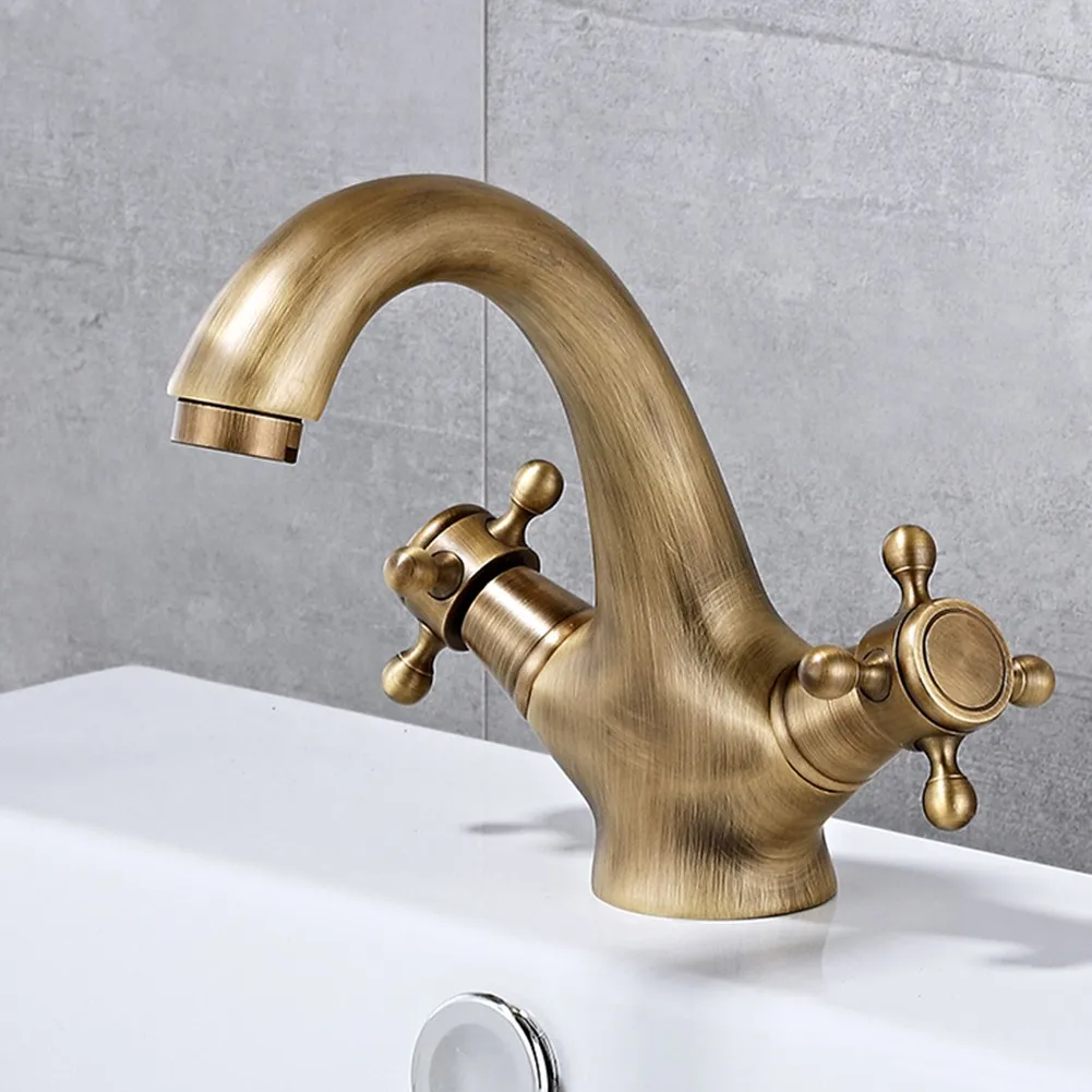 Retro Luxury Brass Basin Faucet Deck Mounted Hot Cold Water Mixer Tap European Style Vintage Golden Faucets
Retro Luxury Brass Basin Faucet Deck Mounted Hot Cold Water Mixer Tap European Style Vintage Golden Faucets