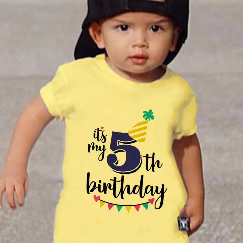 Summer 2021 Happy Birthday Number Kids T-shirts Casual Boy Tshirt Baby Girl Shirt Short Sleeve Kid Clothes Unisex 3 Colors Cute
Summer 2021 Happy Birthday Number Kids T-shirts Casual Boy Tshirt Baby Girl Shirt Short Sleeve Kid Clothes Unisex 3 Colors Cute