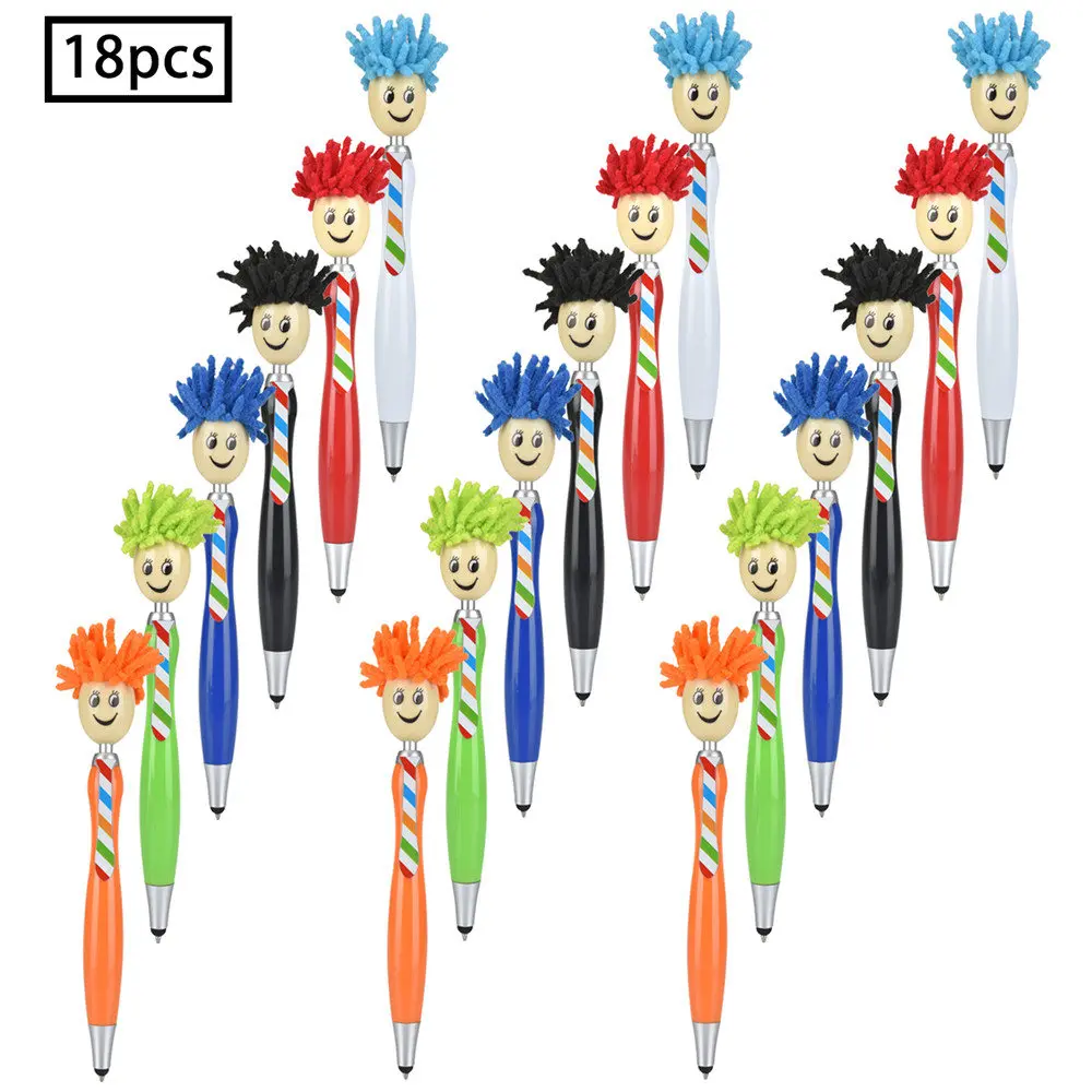 18Pcs Creative Colorful Cartoon Mop Topper Pens Kids Adults Screen Cleaner Stylus Pencil with Case 
18Pcs Creative Colorful Cartoon Mop Topper Pens Kids Adults Screen Cleaner Stylus Pencil with Case