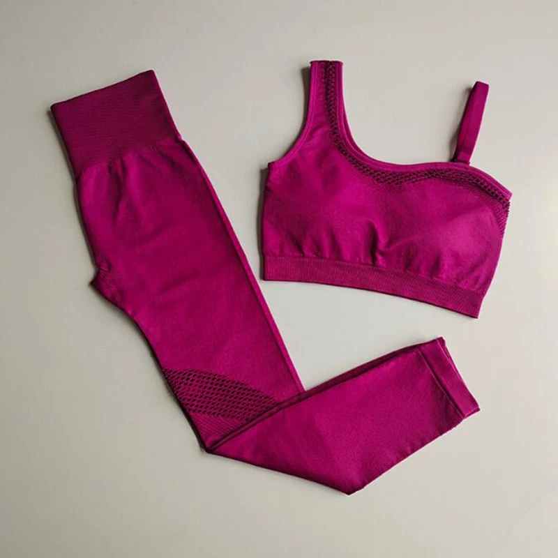 10 Colors Seamless Yoga Set Women Gym Clothing Hollow Out Yoga Leggings Padded One Shoulder Sport Bra Workout Clothes Sportswear 
10 Colors Seamless Yoga Set Women Gym Clothing Hollow Out Yoga Leggings Padded One Shoulder Sport Bra Workout Clothes Sportswear