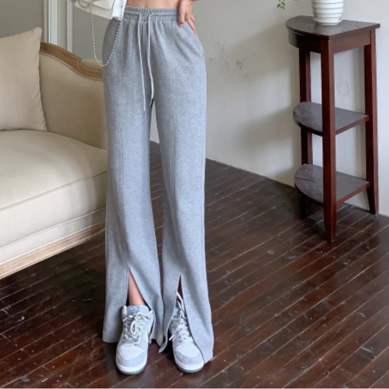 KUSAHIKI Causal Split Wide Leg Pants Women 2021 Summer Long Trousers Lace Up Stretch High Waisted Pants Mujer Pantalones 6H295
KUSAHIKI Causal Split Wide Leg Pants Women 2021 Summer Long Trousers Lace Up Stretch High Waisted Pants Mujer Pantalones 6H295
