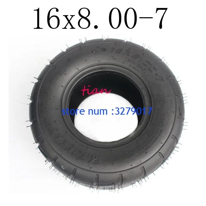 Hot Sale Good Quality 16x8.00-7 ATV Tire Fit for ATV 50CC,90CC,70CC,110CC,125CC Outer Tubeless Tyre 
Hot Sale Good Quality 16x8.00-7 ATV Tire Fit for ATV 50CC,90CC,70CC,110CC,125CC Outer Tubeless Tyre