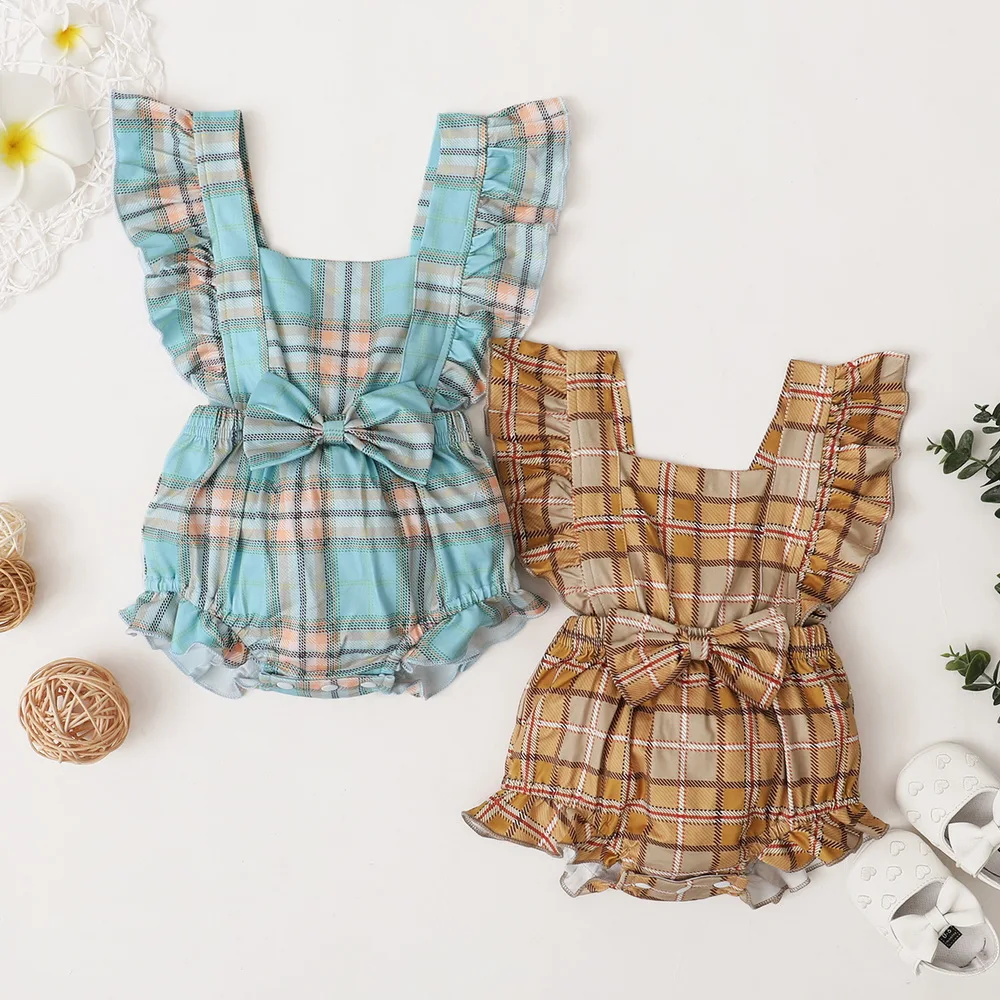 On Sale Baby Girls Romper Summer Cool Plaid Strap Fashion Playsuit Cute Babies Cotton Soft Comfort Clothing Bow Elastic Waist
On Sale Baby Girls Romper Summer Cool Plaid Strap Fashion Playsuit Cute Babies Cotton Soft Comfort Clothing Bow Elastic Waist