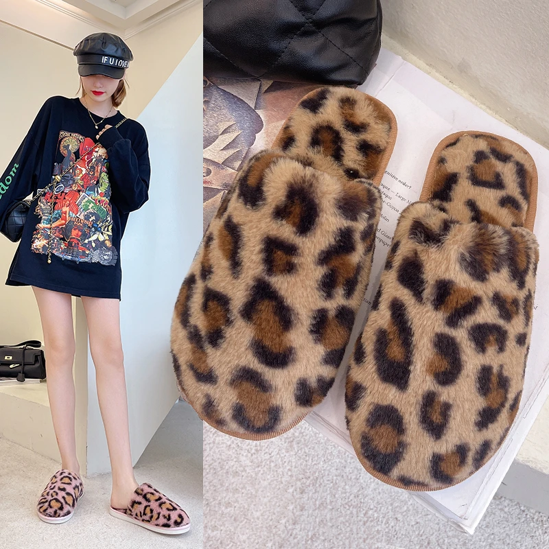 Leopard Women Flips Flops Winter Warm Fur Shoes Woman Slippers Fashion Casual Platform Female Slides Flat Comfortable Home
Leopard Women Flips Flops Winter Warm Fur Shoes Woman Slippers Fashion Casual Platform Female Slides Flat Comfortable Home