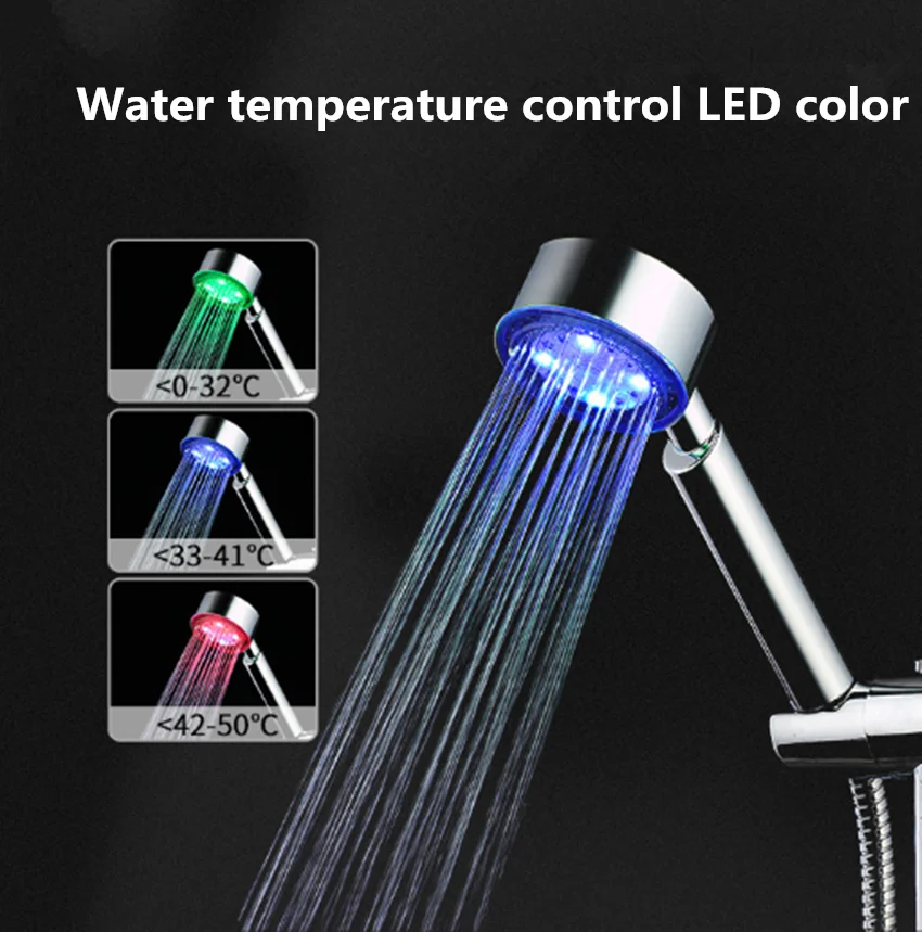 Three-color temperature control sensor Led Shower head for Baby shower watering bathroom device Chuveiro do banheiro
Three-color temperature control sensor Led Shower head for Baby shower watering bathroom device Chuveiro do banheiro