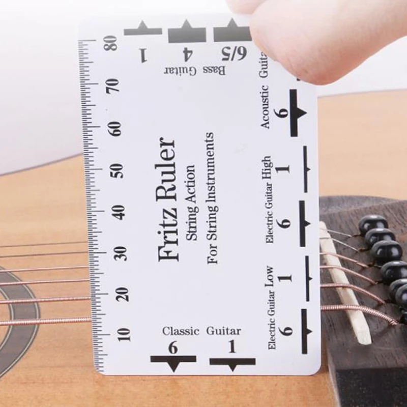 2 шт. гитарная струна экшн измеритель натяжения струн шаг линейка измерительный