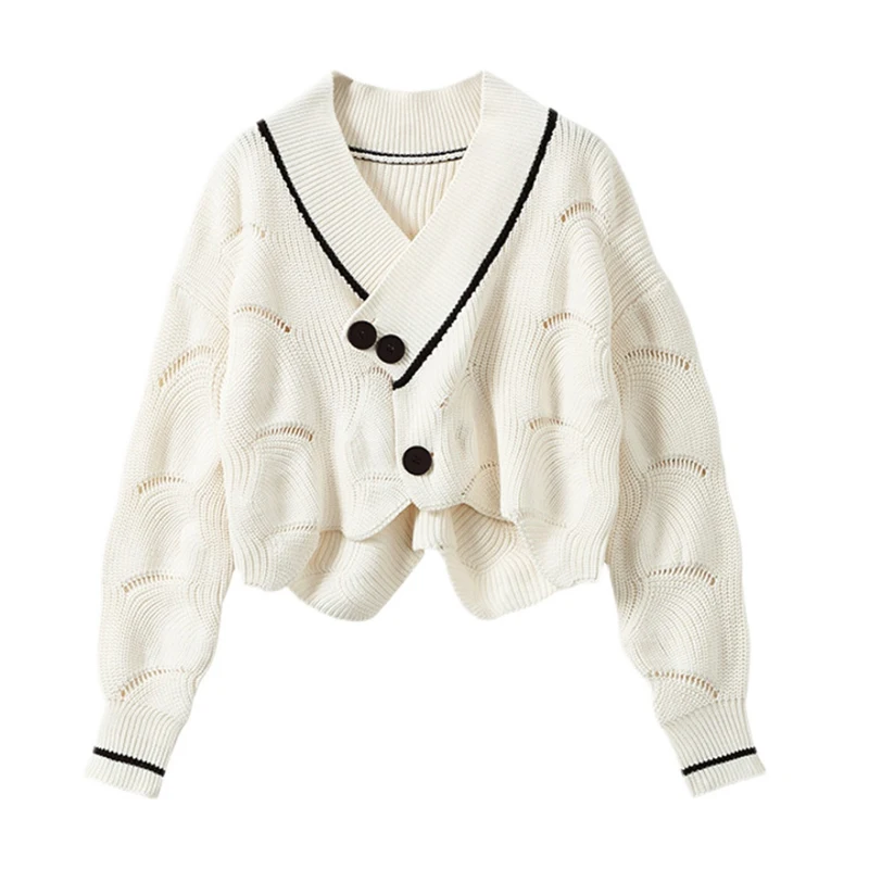 Female Autumn Sweater 2019 New Winter Loose Short Knit Cardigan Korean V-neck Hook Hollow Out Knitwear Thick Fashion Jumpers
Female Autumn Sweater 2019 New Winter Loose Short Knit Cardigan Korean V-neck Hook Hollow Out Knitwear Thick Fashion Jumpers