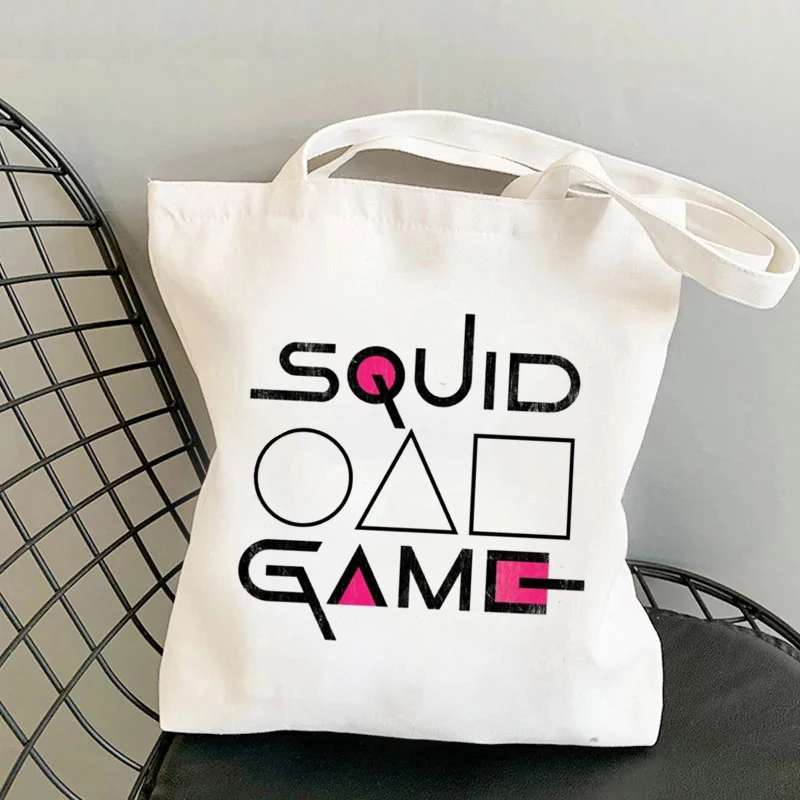 Korean TV Series Squid Game Funny Round Triangle Square Pattern Shopping Bag Reusable Shoulder Bags Handbags Canvas The Tote Bag
Korean TV Series Squid Game Funny Round Triangle Square Pattern Shopping Bag Reusable Shoulder Bags Handbags Canvas The Tote Bag