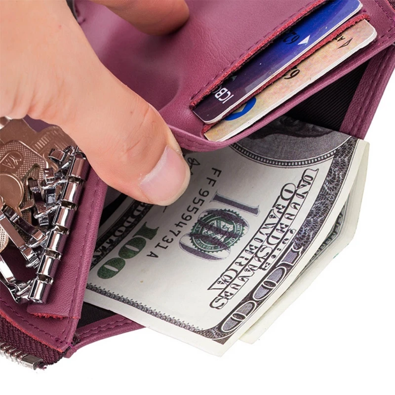 PU Leather Wallet with 6 Hooks Credit Card Holder Coin Purse Key Case Pocket Pouch Organizer
PU Leather Wallet with 6 Hooks Credit Card Holder Coin Purse Key Case Pocket Pouch Organizer