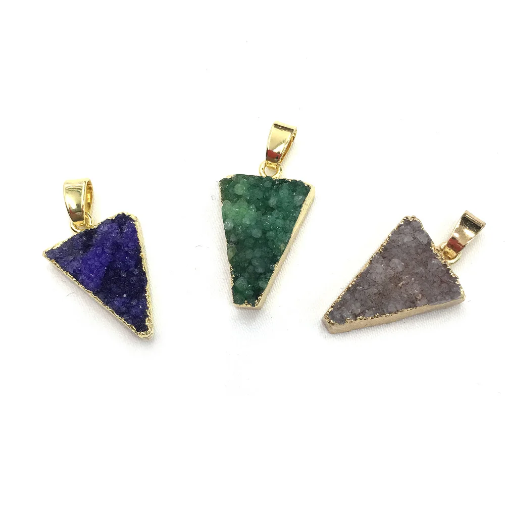 Natural Agates Pendants Triangle Colorful Crystal Agates Stone Charms for Jewelry Making Necklace Bracelet Gift
Natural Agates Pendants Triangle Colorful Crystal Agates Stone Charms for Jewelry Making Necklace Bracelet Gift
