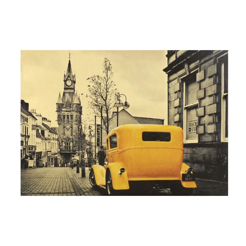 Yellow classic car creative nostalgic retro kraft paper poster bar cafe home decoration painting wall stickers
Yellow classic car creative nostalgic retro kraft paper poster bar cafe home decoration painting wall stickers