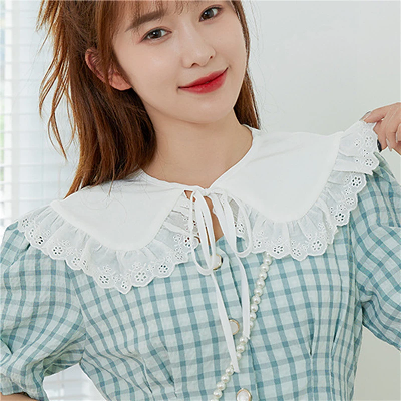 Women Girls Vintage Lolita False Fake Collar Shawl Sweet Ruffles Lace-Up Bow Decorative Necklace Choker Short Poncho
Women Girls Vintage Lolita False Fake Collar Shawl Sweet Ruffles Lace-Up Bow Decorative Necklace Choker Short Poncho