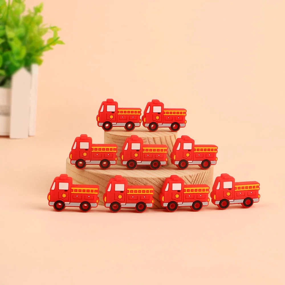 Kovict 10pcs Fire Trucks Silicone Beads Baby Teether BPA Free Pendants DIY Pacifier Necklace Accessories Chewable Nursing Toys
Kovict 10pcs Fire Trucks Silicone Beads Baby Teether BPA Free Pendants DIY Pacifier Necklace Accessories Chewable Nursing Toys