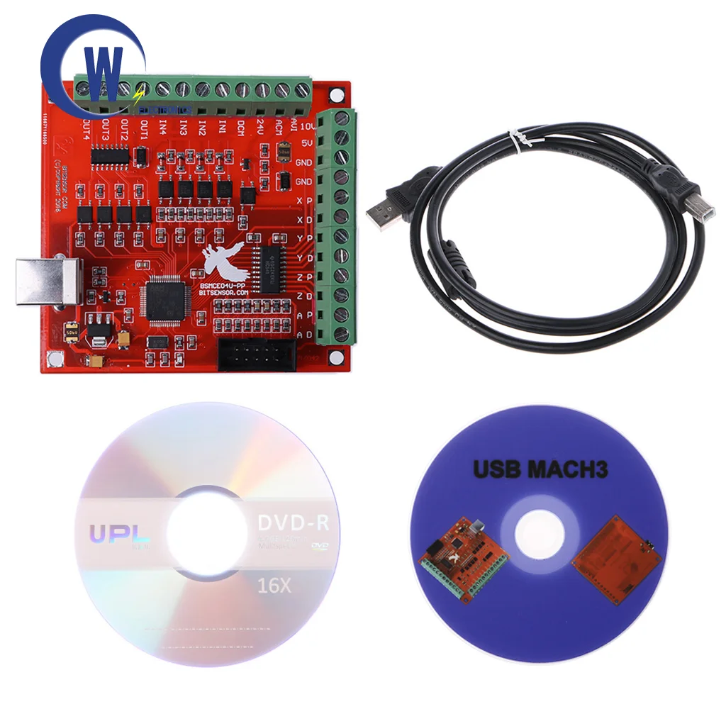 

CNC USB MACH3 100Khz Breakout Board 4 Axis Interface Driver Motion Controller L29K