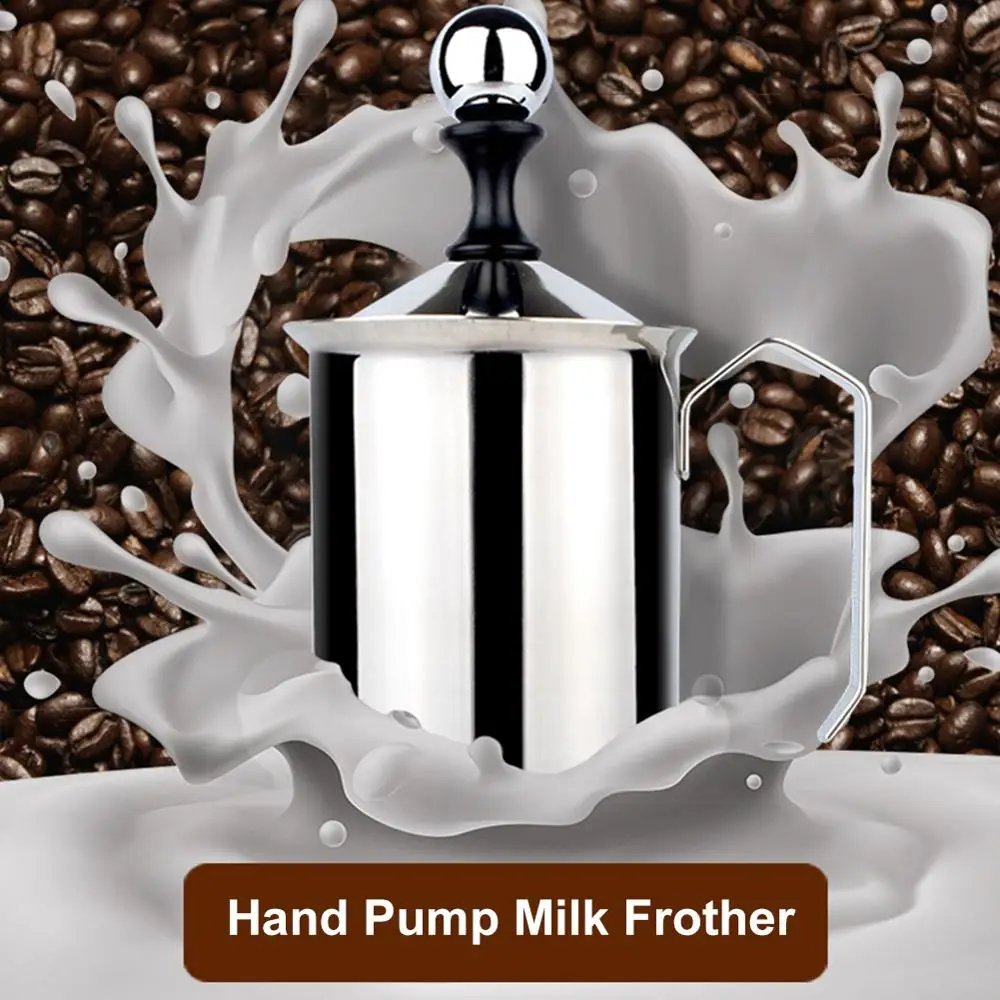 Hand Pump Milk Frother with Handle and Filter Stainless Steel Milk Foamer Creamer Milk Foam Mesh Coffee Foamer Creamer
Hand Pump Milk Frother with Handle and Filter Stainless Steel Milk Foamer Creamer Milk Foam Mesh Coffee Foamer Creamer