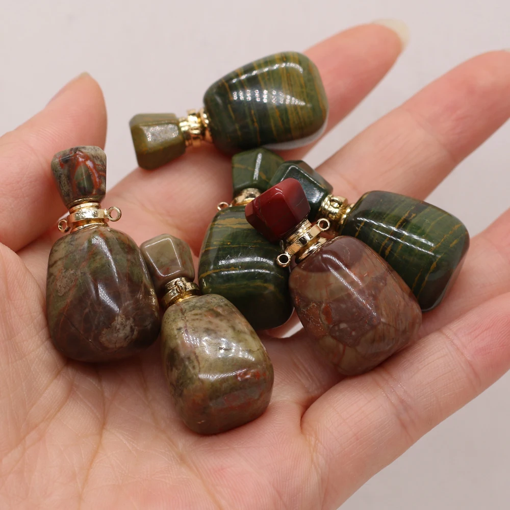 New Natural Semi-precious Stones Ocean Tourmaline Perfume Bottle Pendant Making DIY Necklace Bracelet Jewelry Accessories17x35mm
New Natural Semi-precious Stones Ocean Tourmaline Perfume Bottle Pendant Making DIY Necklace Bracelet Jewelry Accessories17x35mm