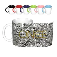 Once Upon A Time Ceramic Mugs Coffee Cups Milk Tea Mug Ouat Once Upon A Time Tv Show Hook Spell Book Chipped Cup Magiv Beans