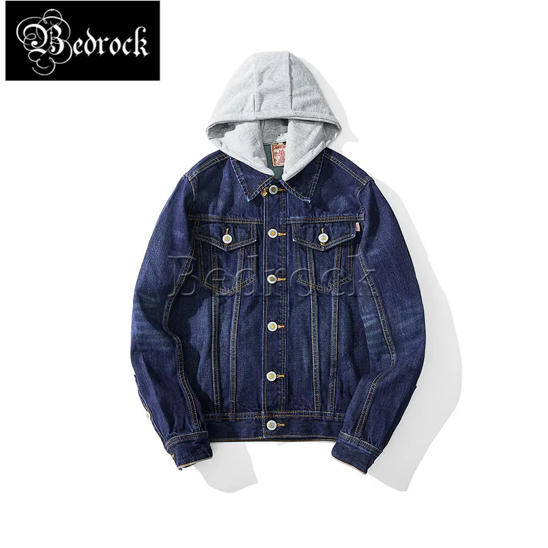 Mbbcar original design detachable hood frayed hole on the back printed washed blue Red Line Denim jacket 371
Mbbcar original design detachable hood frayed hole on the back printed washed blue Red Line Denim jacket 371