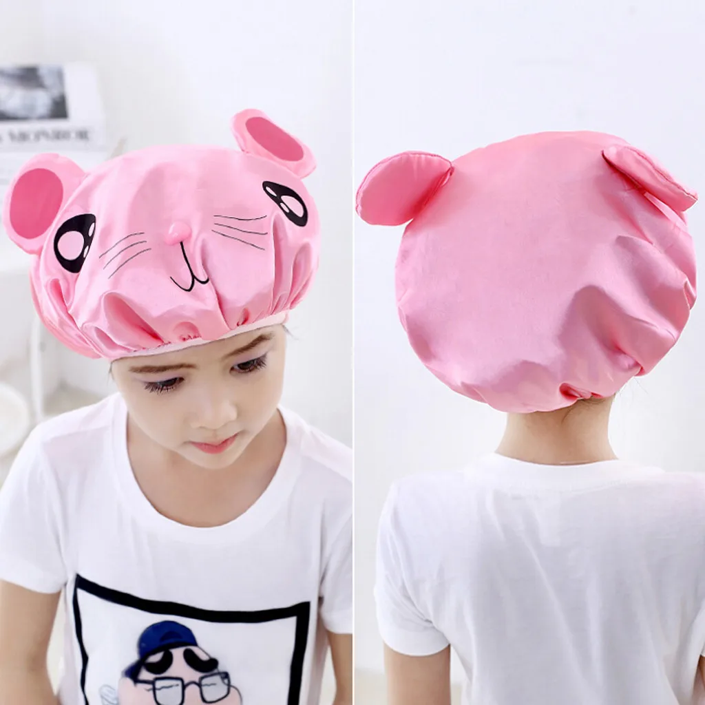 Shower Cap Hair Bonnet Bathroom Accessories Double-Layer Children Cartoon Waterproof Shower Cap Cute Baby Bath Cap SaunaL*5
Shower Cap Hair Bonnet Bathroom Accessories Double-Layer Children Cartoon Waterproof Shower Cap Cute Baby Bath Cap SaunaL*5