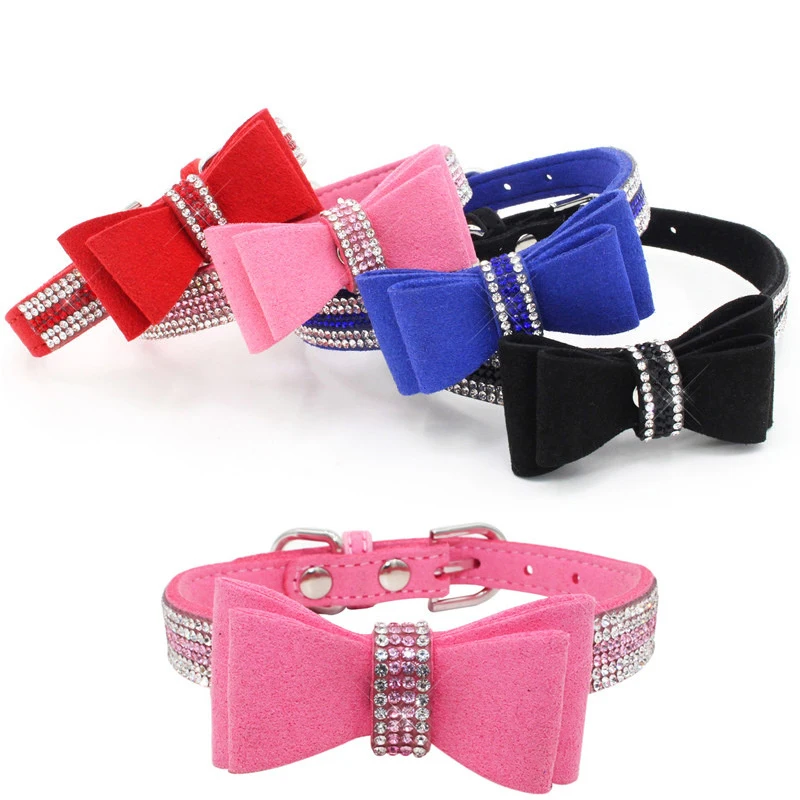 Rhinestone Bow Dog Collar Durable Adjustable Pet Dog Accessories Comfortable Personalized Pet Collar For Small Medium Large New
Rhinestone Bow Dog Collar Durable Adjustable Pet Dog Accessories Comfortable Personalized Pet Collar For Small Medium Large New