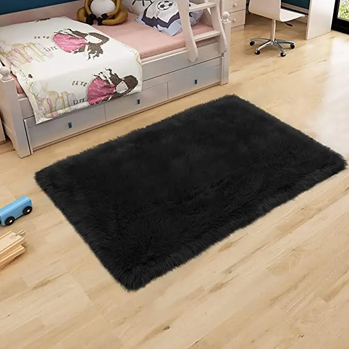 

Super Soft Faux Fur Sheepskin Area Rugs Children Play Girls Luxury Modern Room Dorm Nursery Bathroom Floor Mat Home Decor Carpet