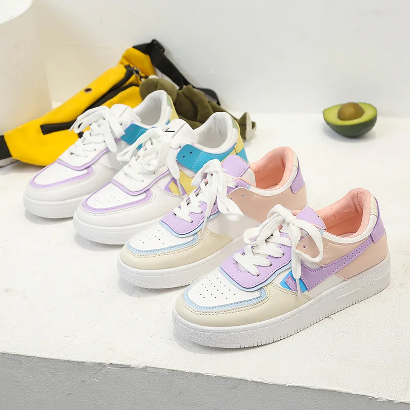 Женская обувь Новинка весна-осень 2021 белые кроссовки на плоской платформе модные спортивные кроссовки для бега
Женская обувь Новинка весна-осень 2021 белые кроссовки на плоской платформе модные спортивные кроссовки для бега