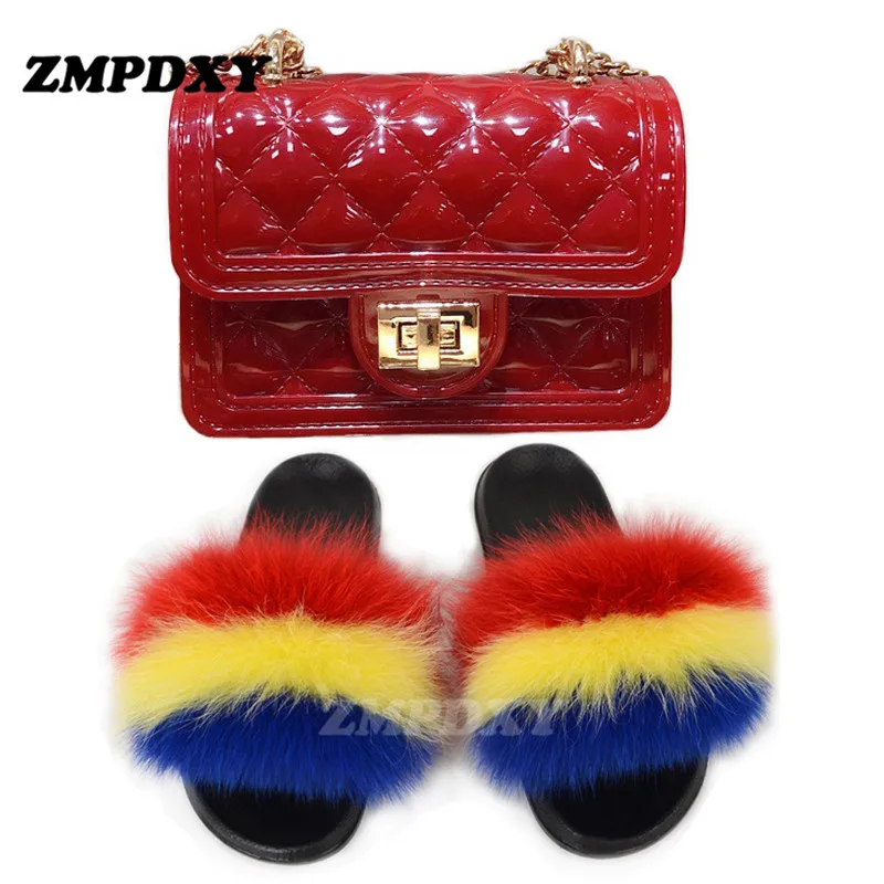 Children Fur Slides With Mini Jelly Crossbody Bag Kids Fluffy Fox Fur Slippers Indoor Furry Sandals Cute Fuzzy Shoes Wholesale
Children Fur Slides With Mini Jelly Crossbody Bag Kids Fluffy Fox Fur Slippers Indoor Furry Sandals Cute Fuzzy Shoes Wholesale
