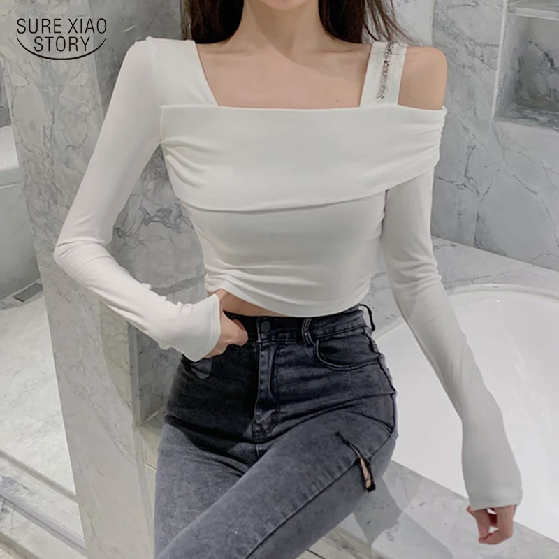 Elegant Slash Neck Sexy T-shirt Bottomed Shirt Autumn Solid Slim Long Sleeve T-shirt Women Fashion Off Shoulder Top Blusas 16906
Elegant Slash Neck Sexy T-shirt Bottomed Shirt Autumn Solid Slim Long Sleeve T-shirt Women Fashion Off Shoulder Top Blusas 16906