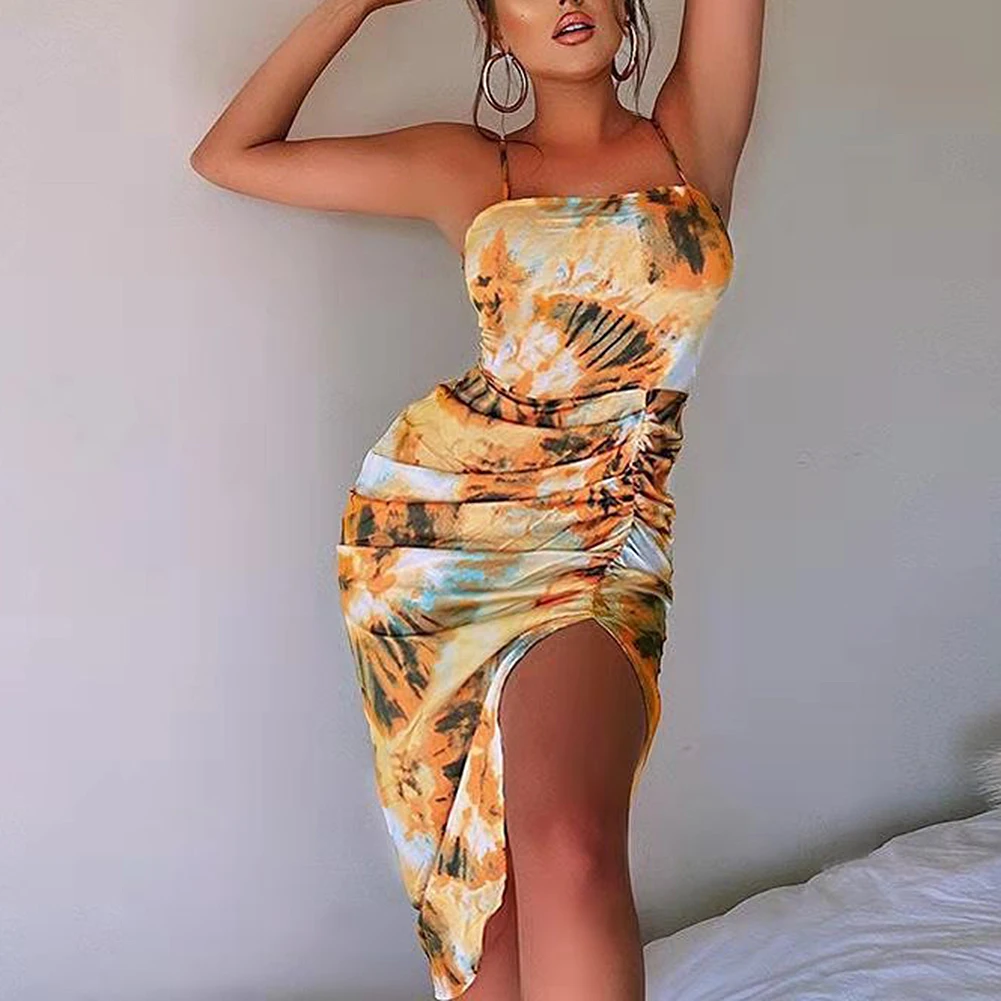 Y2k Vestidos Pleated Dress Traf Printed Tie-Dye Sling Open Back Wrapped Chest Slit Waist Sexy Off-Shoulder Slim Tight Ladies
Y2k Vestidos Pleated Dress Traf Printed Tie-Dye Sling Open Back Wrapped Chest Slit Waist Sexy Off-Shoulder Slim Tight Ladies