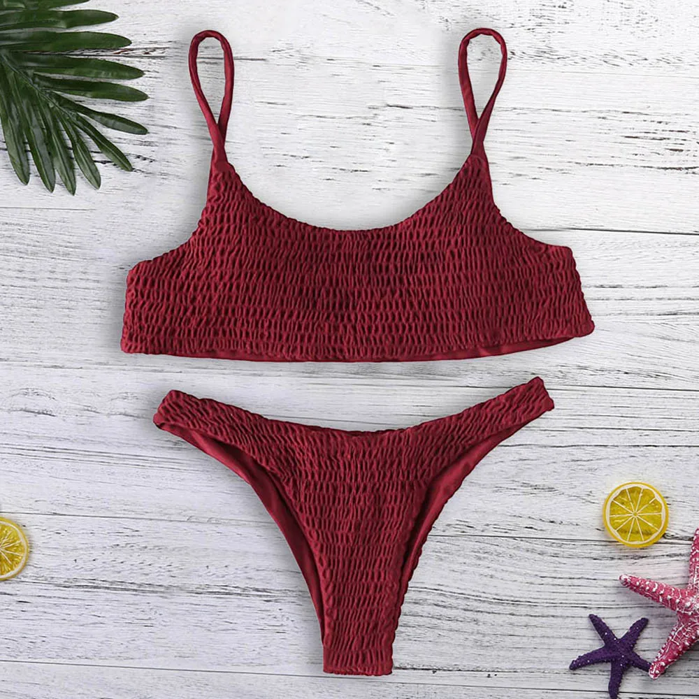 Sexy Swimwear Women Bikinis Push Up Solid Color Bathing Suit Women Two Piece Padded Bra Beach Wear Low Waist Swimsuit Biquini
Sexy Swimwear Women Bikinis Push Up Solid Color Bathing Suit Women Two Piece Padded Bra Beach Wear Low Waist Swimsuit Biquini