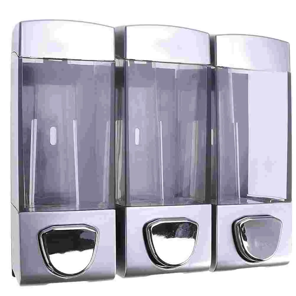 Wall-mounted Soap Dispenser Hair Conditioner Pump Three Outlets Bottle Simple Shampoo Holder for Home Hotel Bathroom Shower
Wall-mounted Soap Dispenser Hair Conditioner Pump Three Outlets Bottle Simple Shampoo Holder for Home Hotel Bathroom Shower