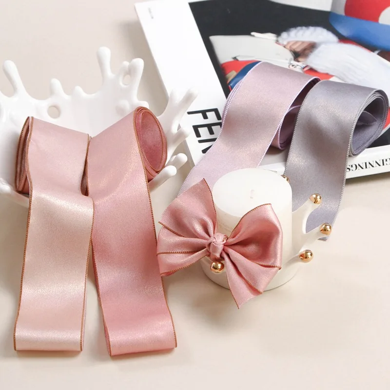 Soft Chiffon Ribbon 25mm 40mm Single Face Gold Gilding Ribbon for Bows for DIY Hat Bow Hairpin Accessories Gift Box Decoration
Soft Chiffon Ribbon 25mm 40mm Single Face Gold Gilding Ribbon for Bows for DIY Hat Bow Hairpin Accessories Gift Box Decoration