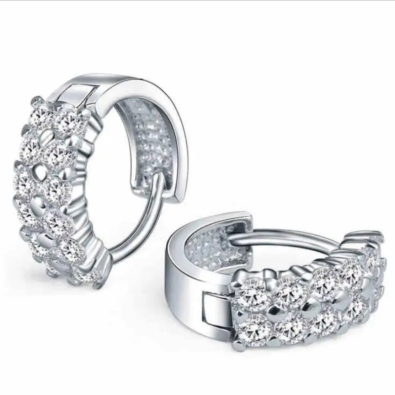 Bright Crystal Hoop Earrings Female Jewelry Top Quality Silver Plated Earring Women Lady Party Accessories Girl Christmas
Bright Crystal Hoop Earrings Female Jewelry Top Quality Silver Plated Earring Women Lady Party Accessories Girl Christmas