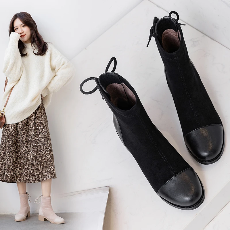 Hot Women Short Boots Back Tie Fashion Winter Round Head Martin Boots Woman Ankle Boots for Women Cross-tied Ladies Shoes Basic
Hot Women Short Boots Back Tie Fashion Winter Round Head Martin Boots Woman Ankle Boots for Women Cross-tied Ladies Shoes Basic