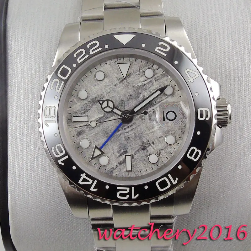 40mm BLIGER sterile gray dial blue GMT date sapphire glass automatic mens watch
40mm BLIGER sterile gray dial blue GMT date sapphire glass automatic mens watch