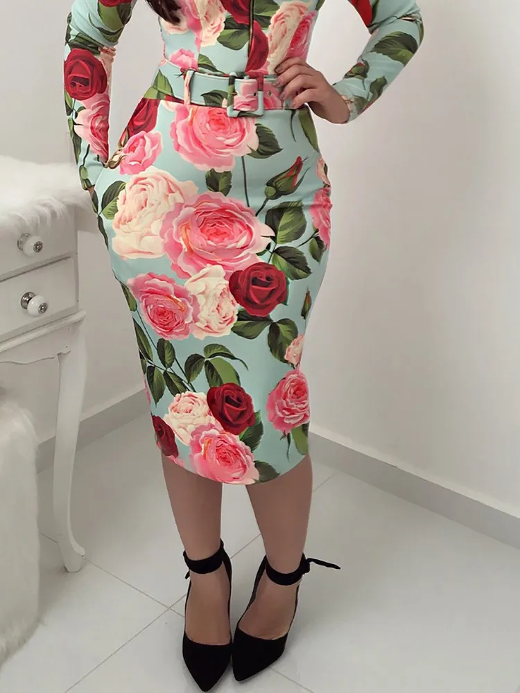 Women's Clothing Long Sleeve Sexy Floral Print Tight Dress for Women Spring Dress with Bet Woman Long Sleeve Long Dress
Women's Clothing Long Sleeve Sexy Floral Print Tight Dress for Women Spring Dress with Bet Woman Long Sleeve Long Dress