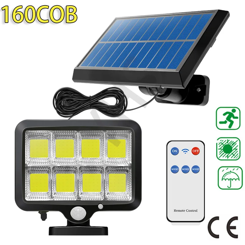 3 Mode Solar LED Lights Outdoor 100COB/120COB/160COB Waterproof Motion Sensor Solar Wall Light With Contorl Lamp For Garden Path
3 Mode Solar LED Lights Outdoor 100COB/120COB/160COB Waterproof Motion Sensor Solar Wall Light With Contorl Lamp For Garden Path