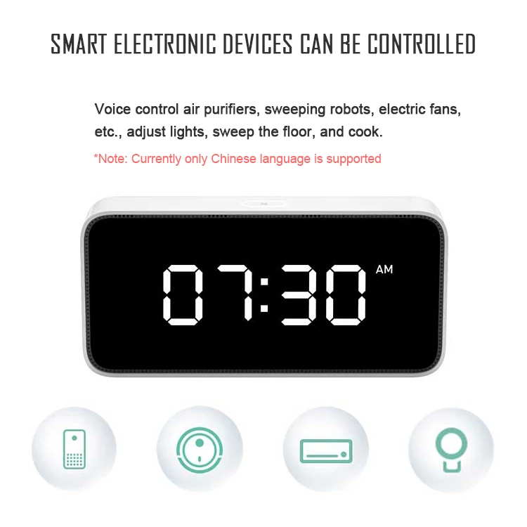 Xiaomi Xiaoai Smart Alarm Clock AI Voice Broadcast Clock ABS Desktop Clock Automatic Time Calibration Smart XiaoMi Home App
Xiaomi Xiaoai Smart Alarm Clock AI Voice Broadcast Clock ABS Desktop Clock Automatic Time Calibration Smart XiaoMi Home App