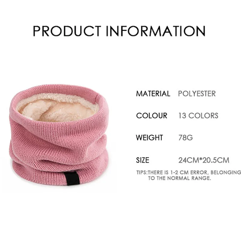 Winter Double-Layer Knit Neck Warmer Windproof Solid Color Super Soft Wild Loop Scarf Unisex Winter Men Women Plush Scarf Collar
Winter Double-Layer Knit Neck Warmer Windproof Solid Color Super Soft Wild Loop Scarf Unisex Winter Men Women Plush Scarf Collar