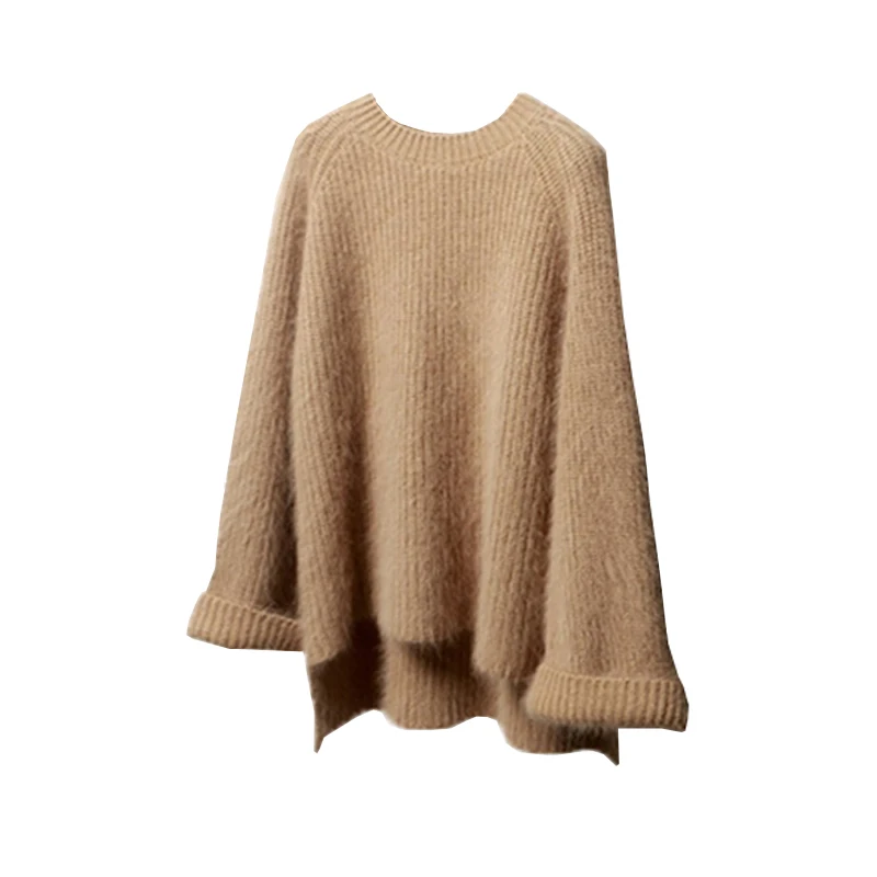 Mohair Loose Women Sweater Winter Asymmetrical Solid Oversize Flare Sleeved Casual All Match Female Pulls Tops
Mohair Loose Women Sweater Winter Asymmetrical Solid Oversize Flare Sleeved Casual All Match Female Pulls Tops