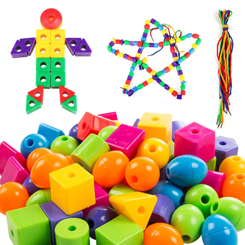 30Pcs DIY Plastic Colorful Geometric Beaded Early Education Toys Beaded Building Blocks Kids Gifts Toys For Children
30Pcs DIY Plastic Colorful Geometric Beaded Early Education Toys Beaded Building Blocks Kids Gifts Toys For Children